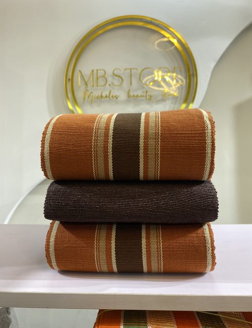 Tissu MB.STORE terracotta rayé