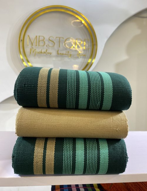 Tissu MB.STORE vert émeraude rayé