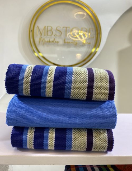 Tissu MB.STORE bleu rayé